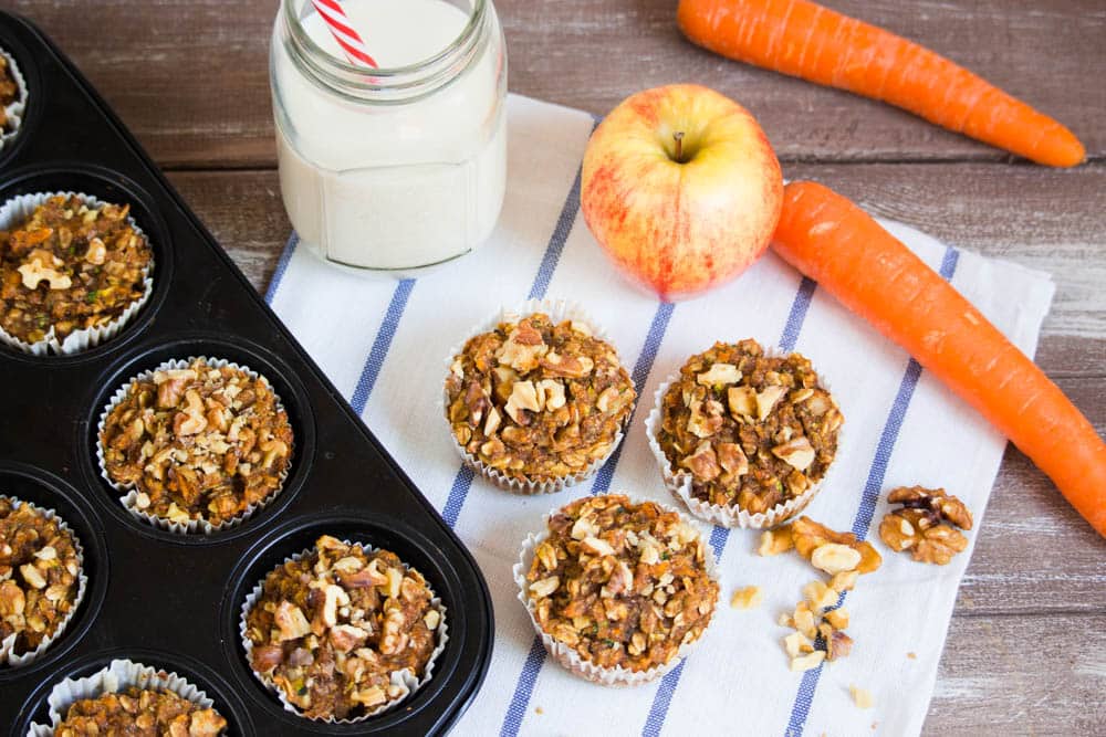 Zucchini Carrot Muffins Vegan Heaven