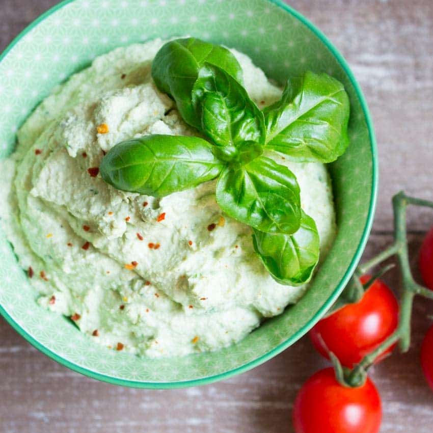 Vegan Basil Ricotta Pinwheels