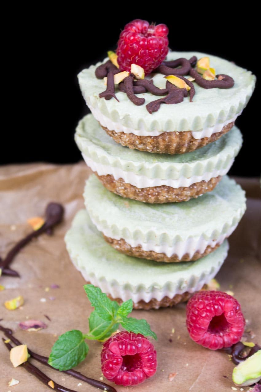 Mini Matcha Cheesecakes