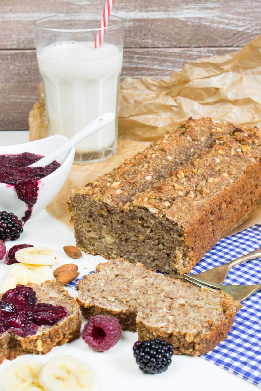 Vegan Banana-Quinoa Bread with Chia Jam