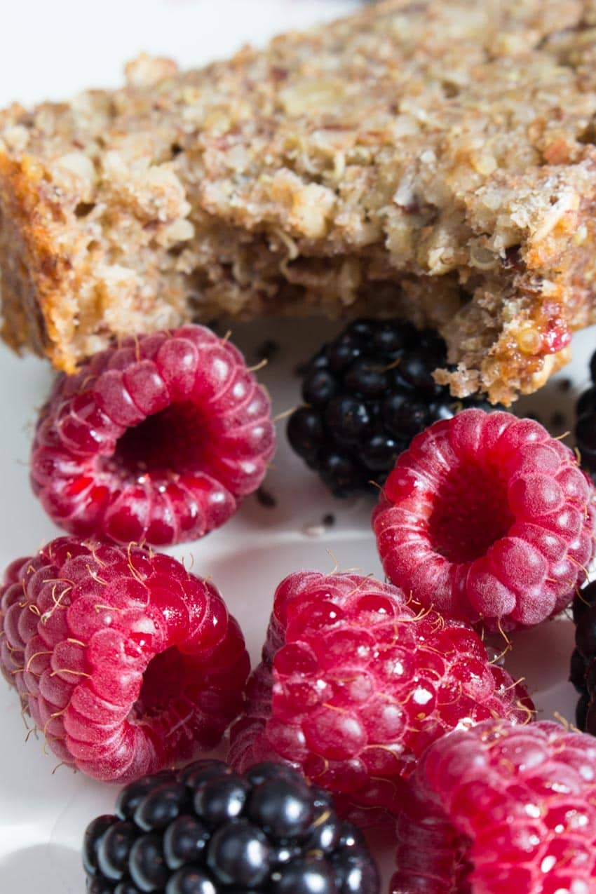 Vegan Banana-Quinoa Bread with Chia Jam 