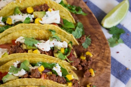 Vegan Tacos with Lentil Walnut Meat - Vegan Heaven