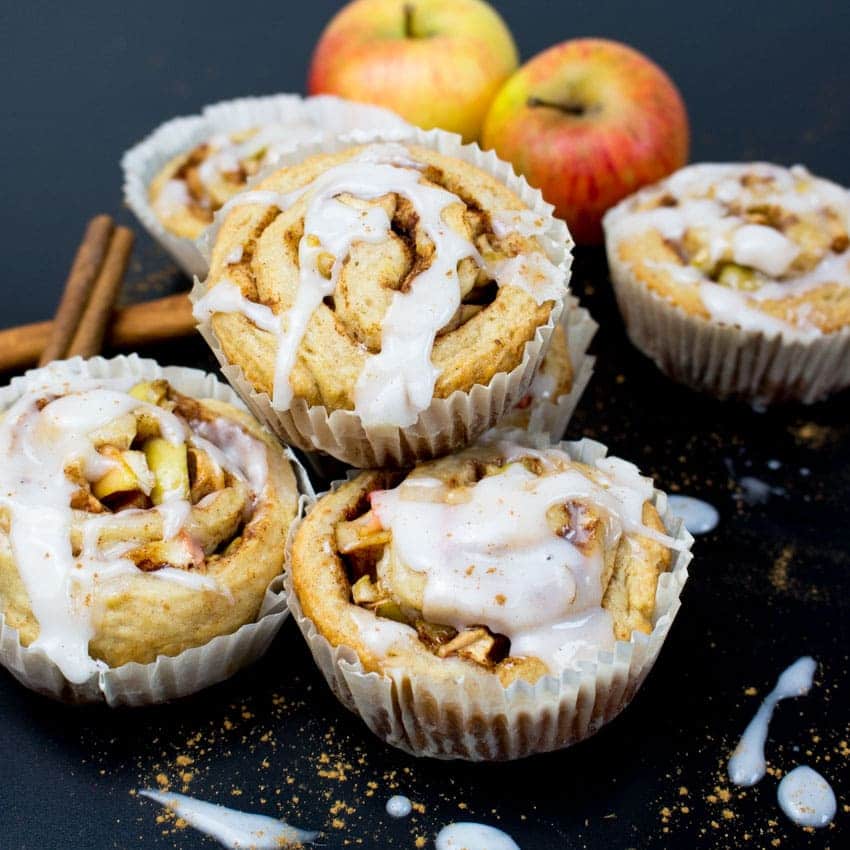 Vegan Cinnamon Rolls with Apples