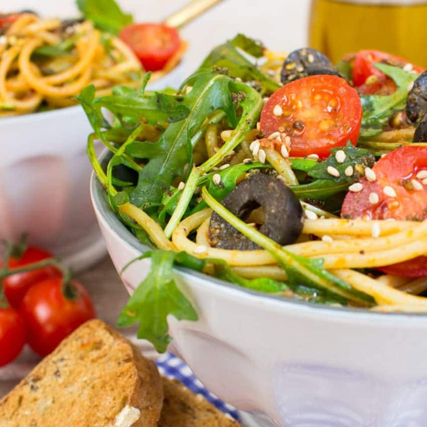 Vegan Pesto Pasta Salad 