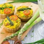 Vegan Quiche with Asparagus and Tomatoes