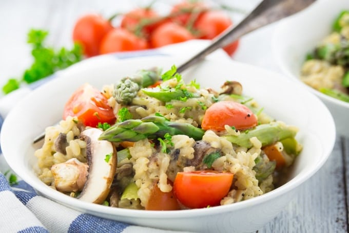 Vegan Risotto With Asparagus And Mushrooms Vegan Heaven