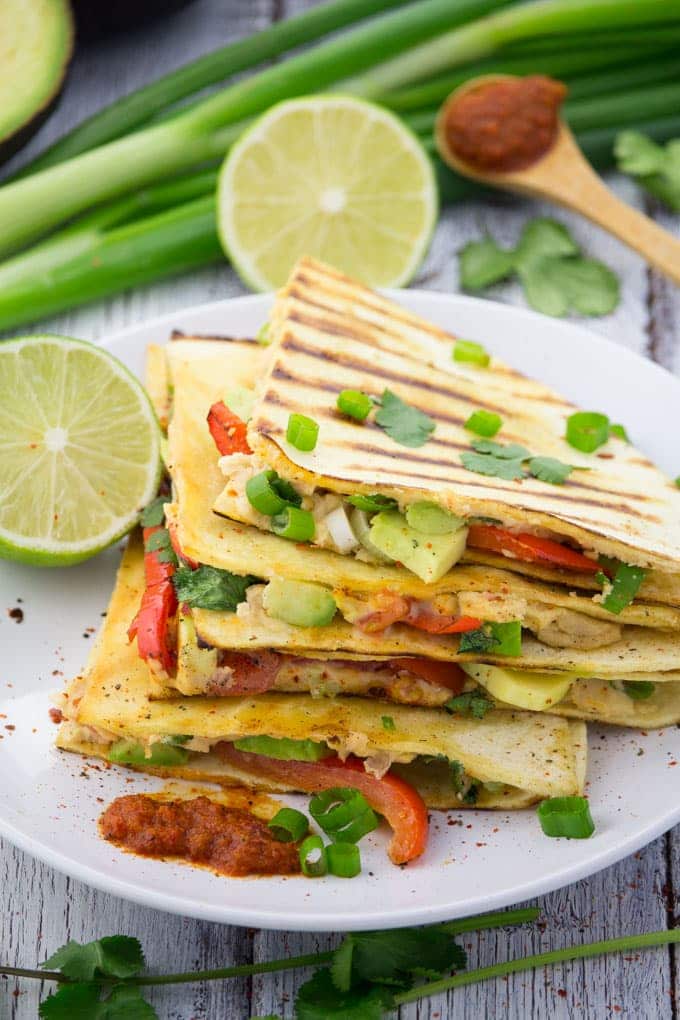 Easy Vegan Quesadillas with Beans 