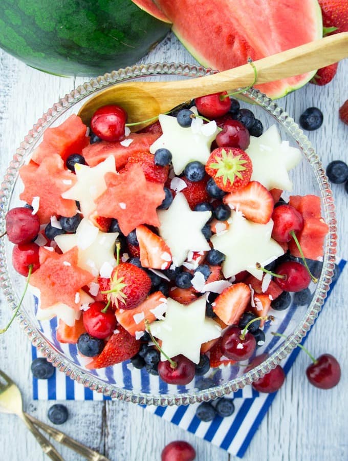 4th of July Fruit Salad - Vegan Heaven