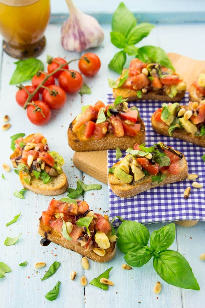 Tomato and Avocado Bruschetta