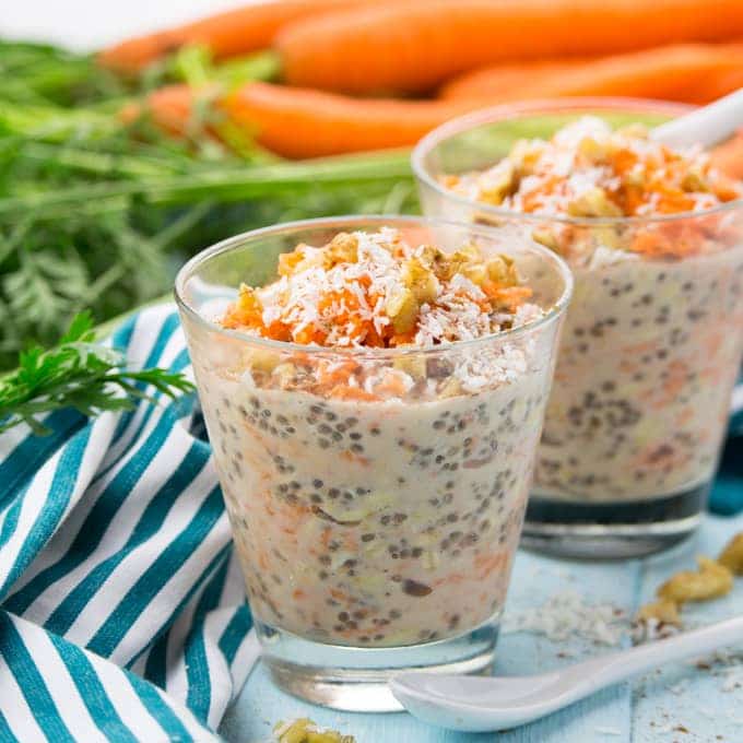 Healthy Carrot Cake Oatmeal - Plant Based RD