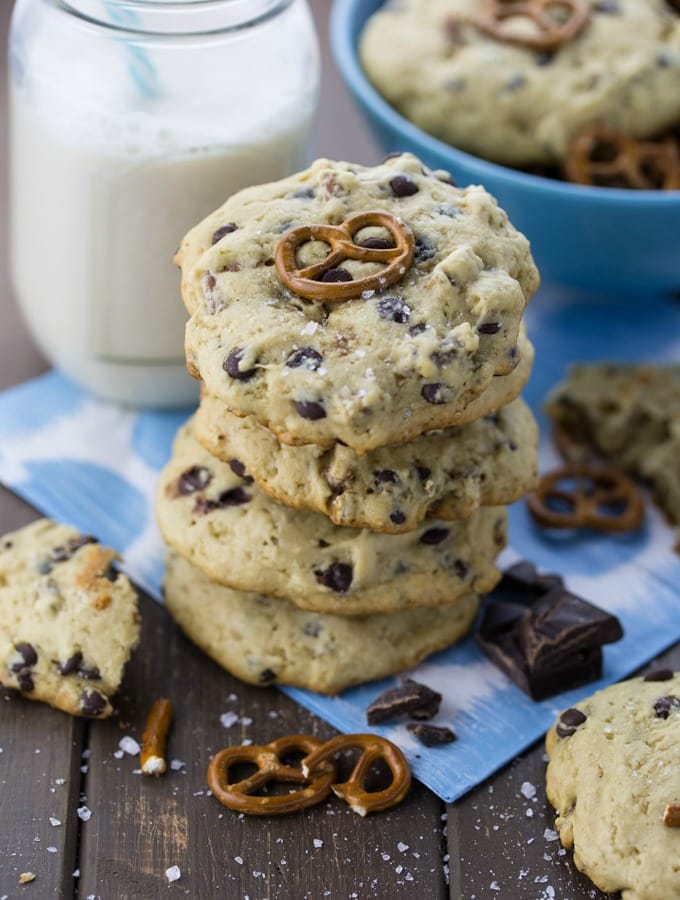 Chocolate Chip Pretzel Cookies - Vegan Heaven