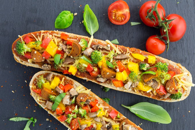 French Bread Pizza - Vegan Heaven