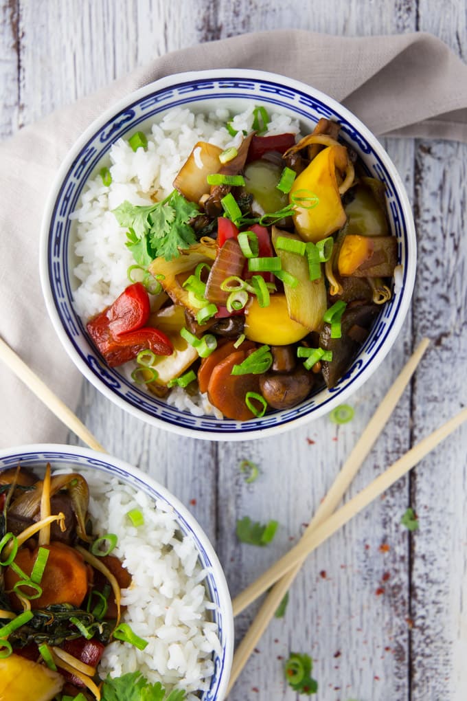 Vegetable Chop Suey With Rice