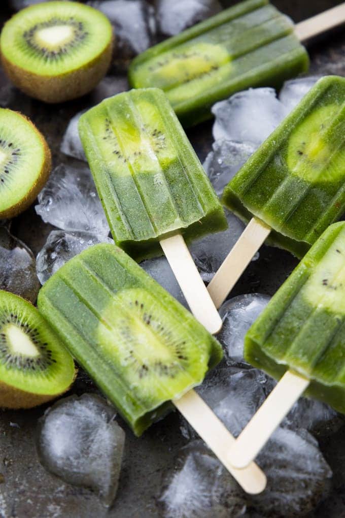 Healthy Popsicles with Kiwi & Pineapple