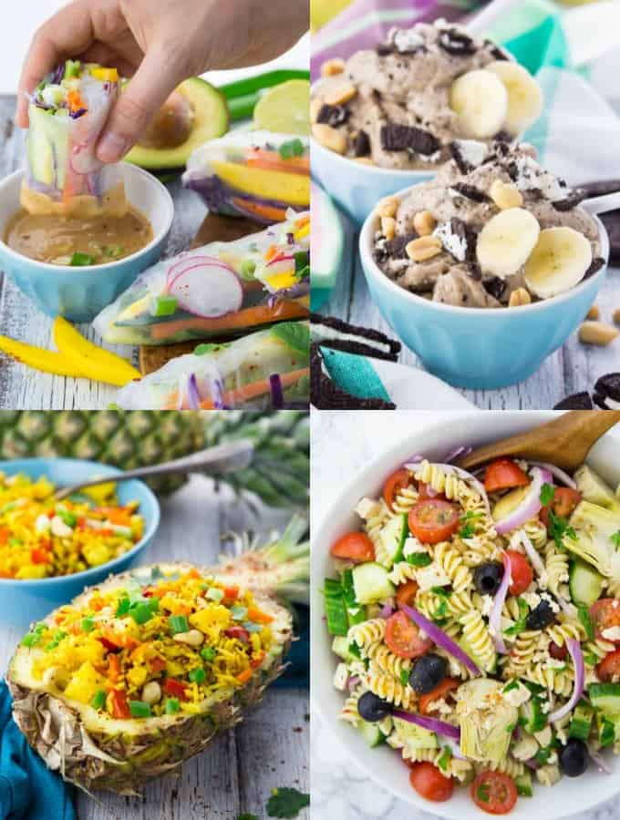 A Collage of Vegan Summer Recipes