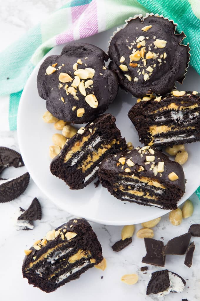 Ultimate Peanut Butter Oreo Muffins 