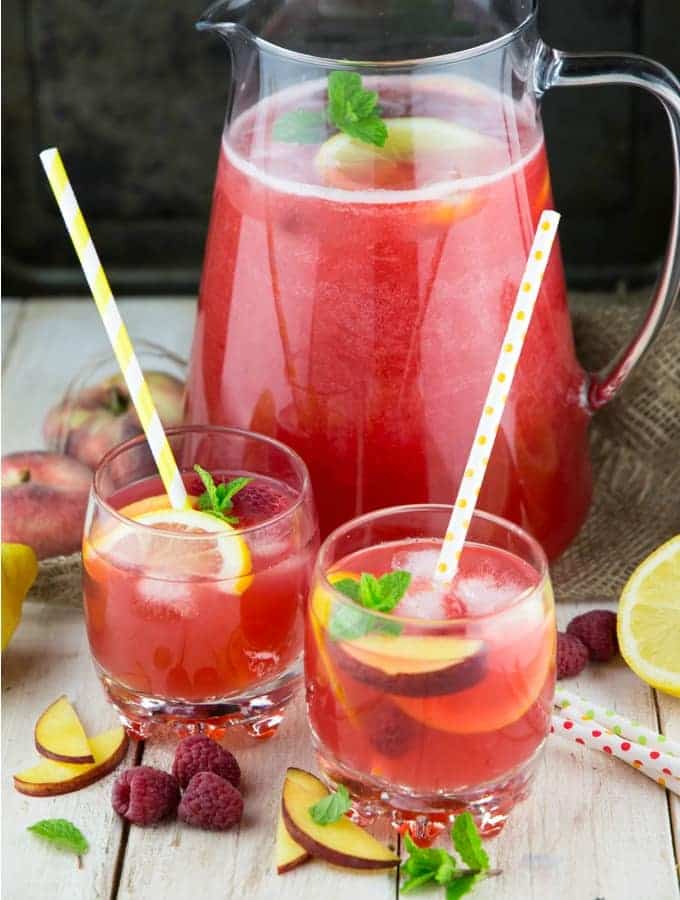 Raspberry Peach Lemonade 