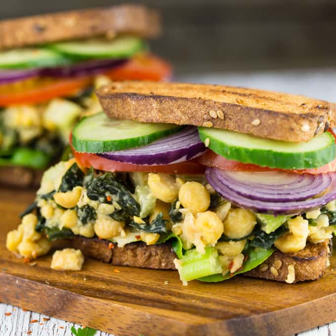 Vegan Tuna Sandwich with Chickpeas - Vegan Heaven