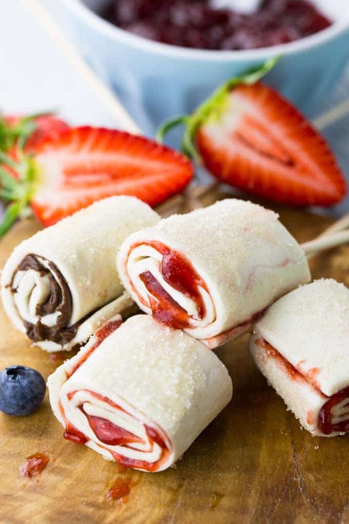 Chocolate Strawberry Puff Pastry Pops 