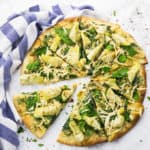 Spinach Artichoke Pizza (Vegan)