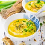 Vegan Red Lentil Soup with Coconut Milk