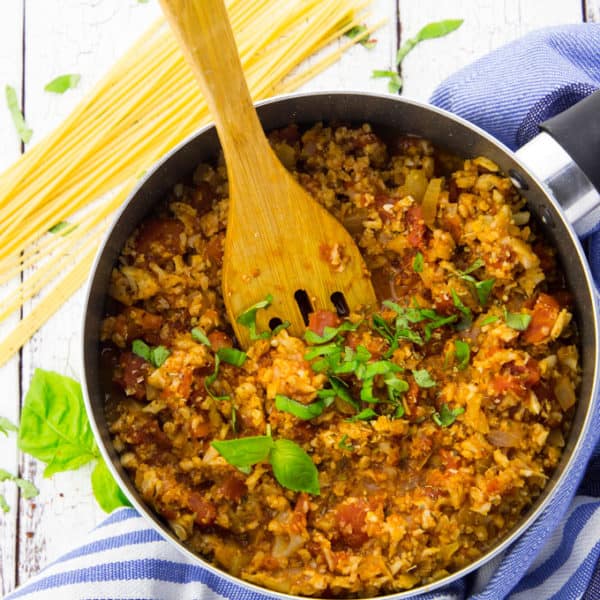 Cauliflower Bolognese Sauce Vegan Heaven
