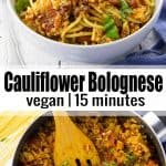 Cauliflower Bolognese