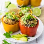 Quinoa Stuffed Bell Peppers (in the Slow Cooker)