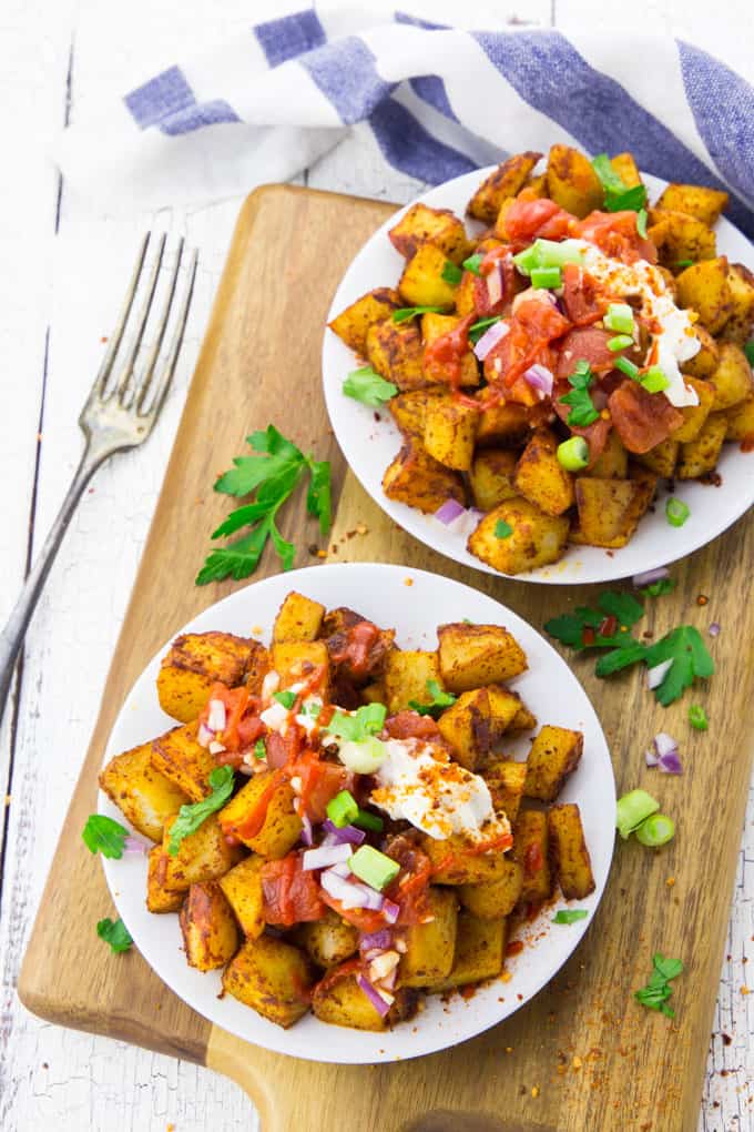 Papas Bravas with Aioli and Salsa 