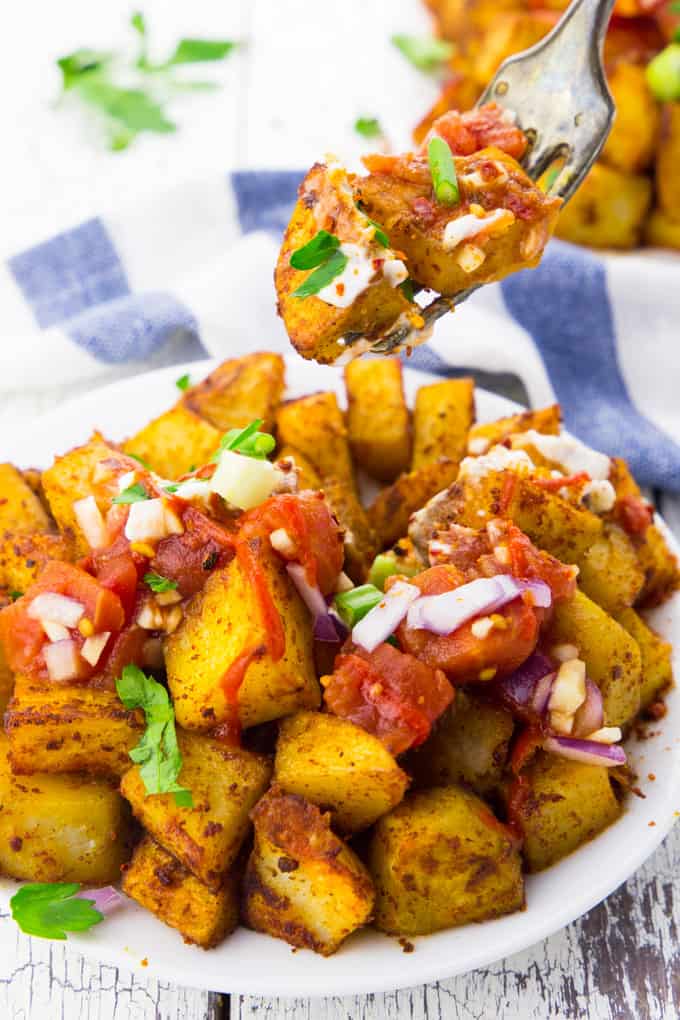 Papas Bravas with Aioli and Salsa 