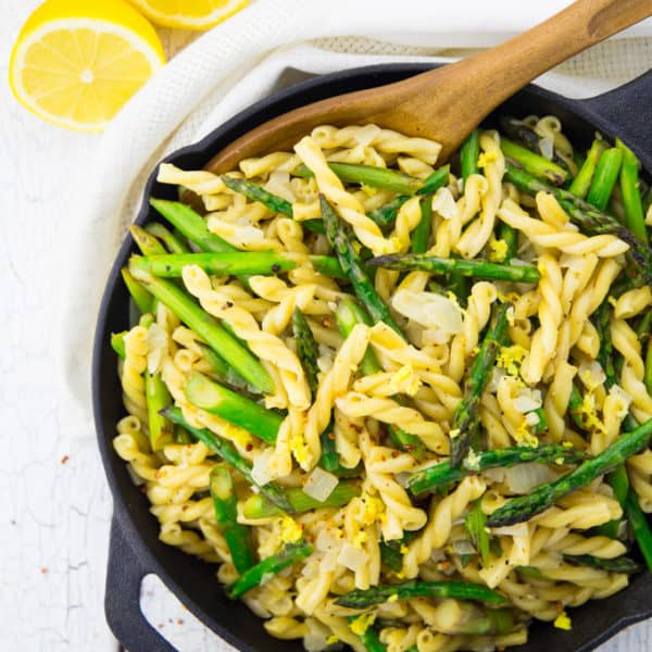 Lemon Asparagus Pasta Ready in 20 Minutes! Vegan Heaven