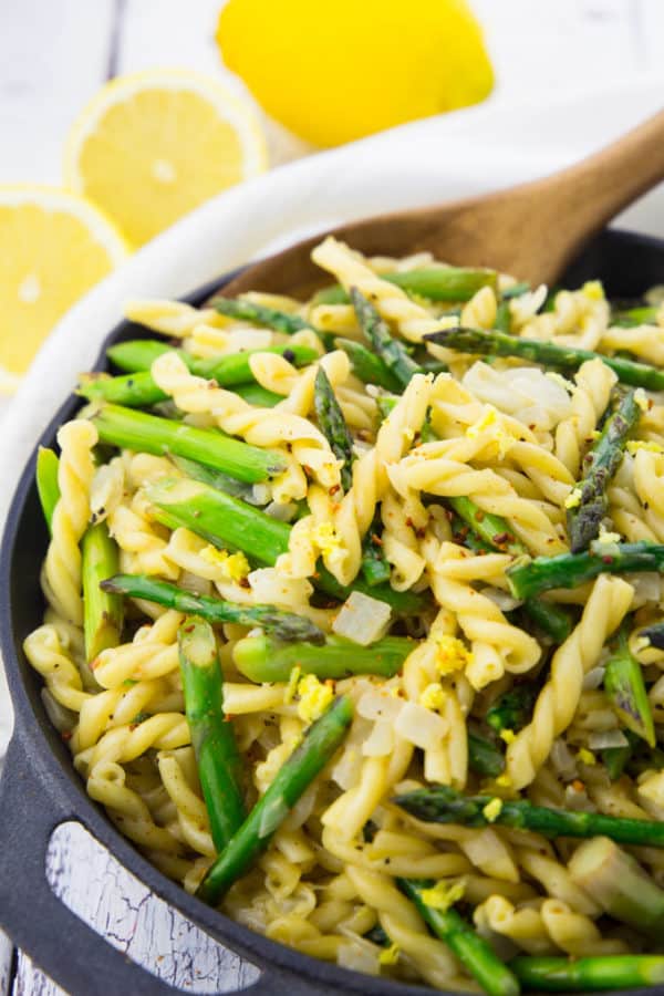 Lemon Asparagus Pasta Ready in 20 Minutes! Vegan Heaven