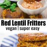 Red Lentil Fritters
