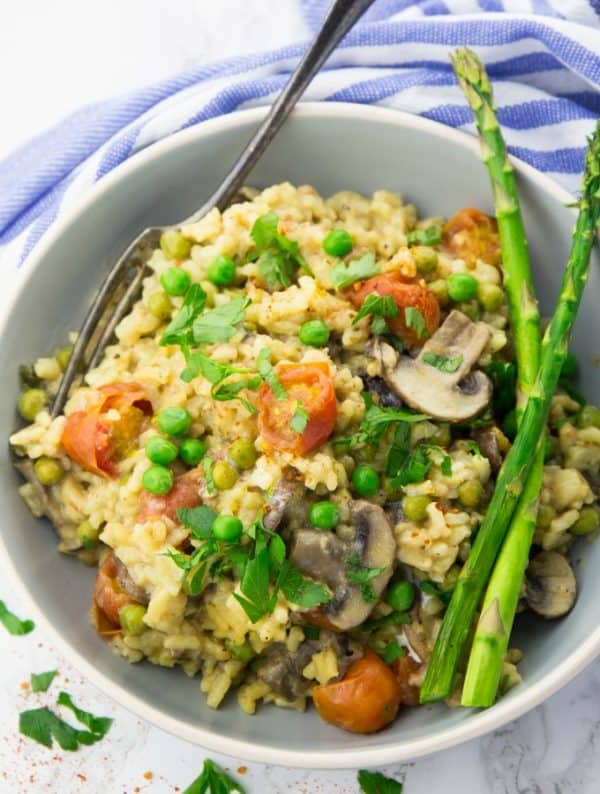Instant Pot Risotto with Mushrooms - Vegan Heaven
