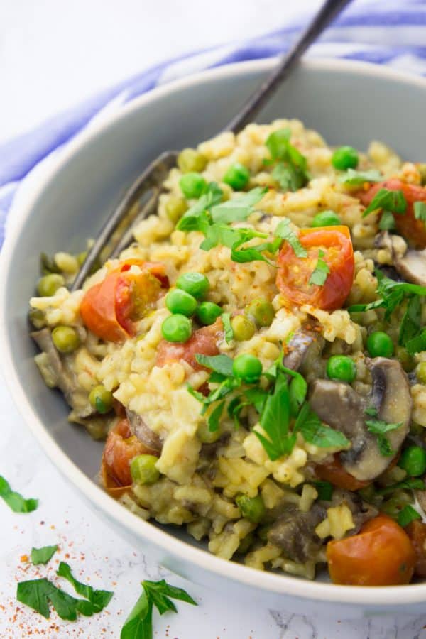 Instant Pot Risotto with Mushrooms Vegan Heaven