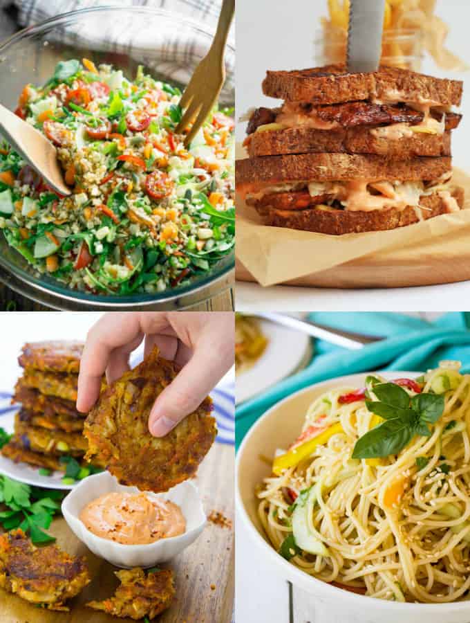 A Collage of Vegan Lunch Recipes