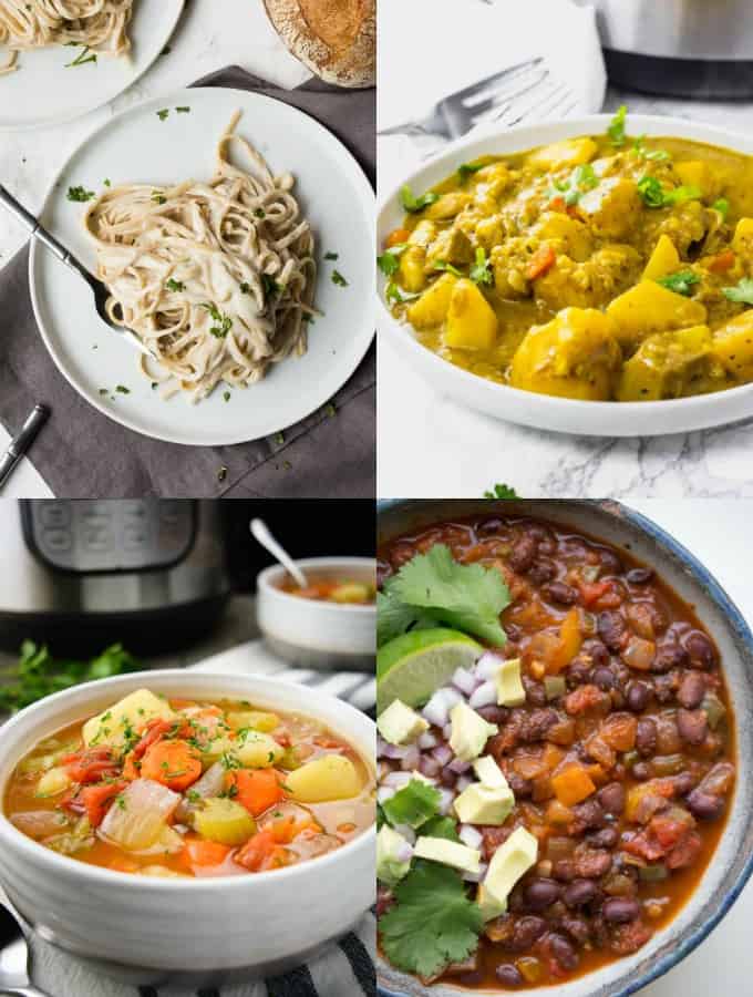 A Collage of Vegan Instant Pot Recipes 