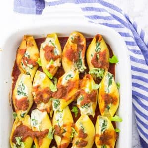 Vegan Stuffed Shells with Spinach