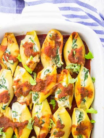 Vegan Stuffed Shells with Spinach