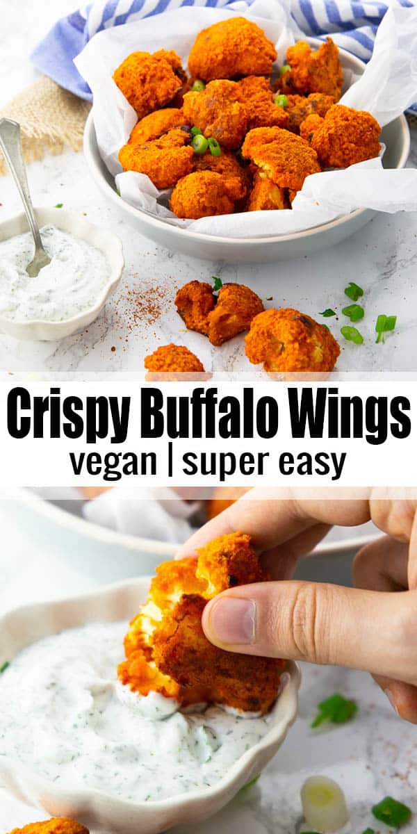 Cauliflower Buffalo Wings with Vegan Ranch Dip Vegan Heaven