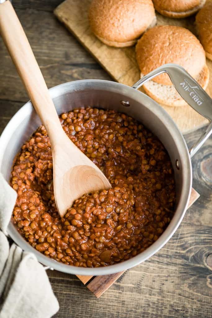 lentilhas Sloppy Joes 