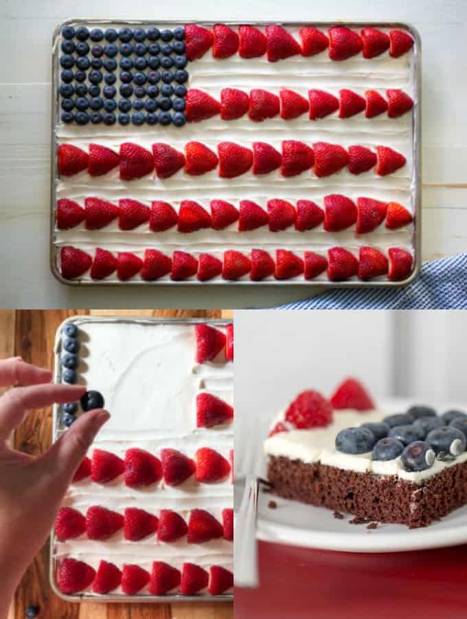 American Flag Sheet Cake 