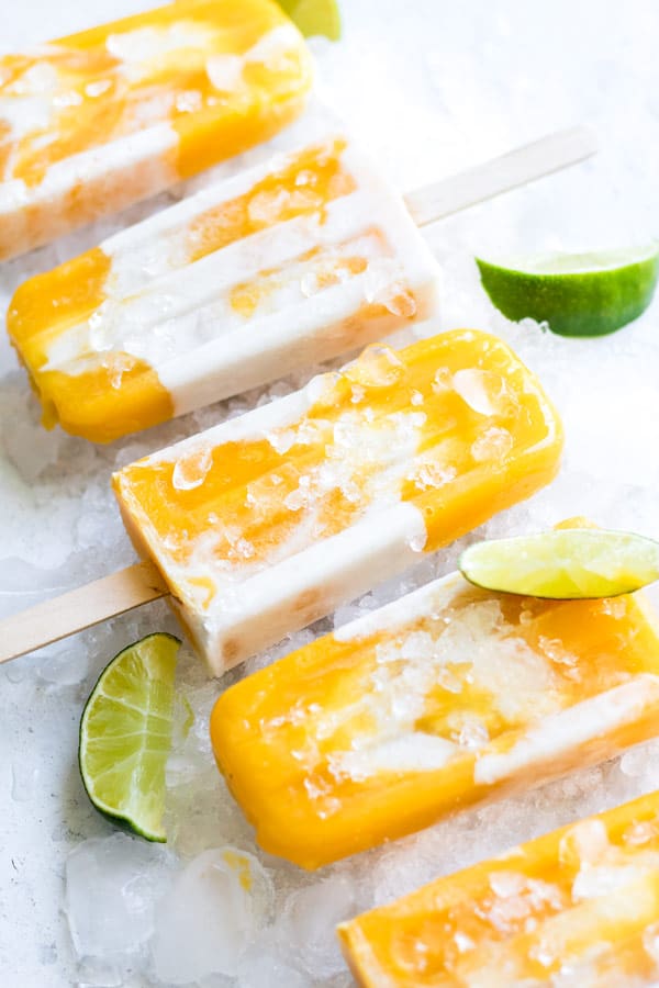 Vegan Mango Lassi Popsicles 