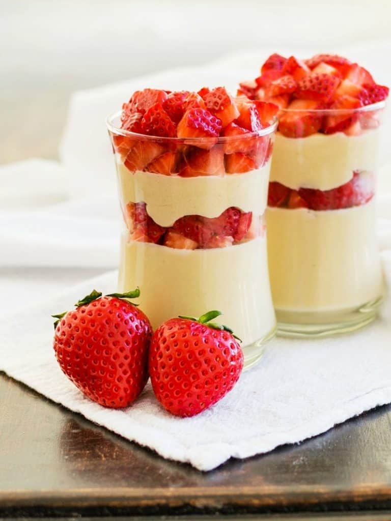 Dairy-Free Strawberry Cheesecake Parfaits