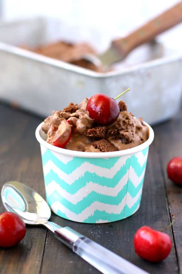 Gluten-Free and Vegan Black Forest Ice Cream 