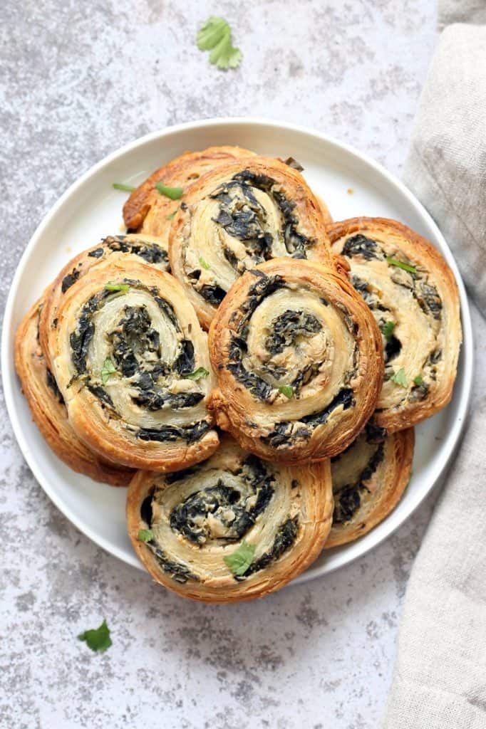 Vegan Spinach Pinwheels 