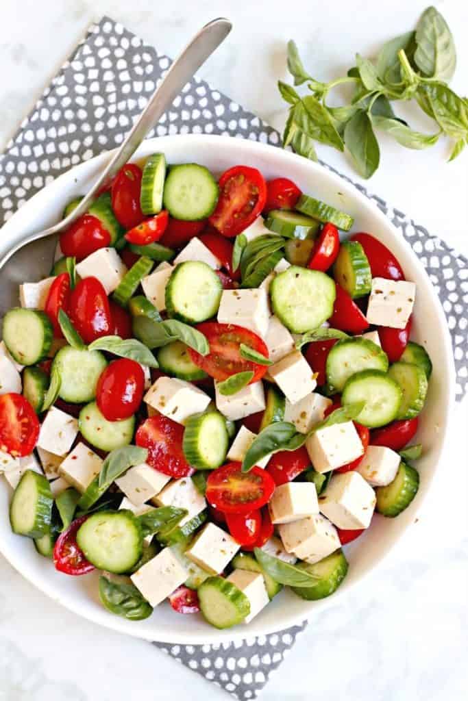 Tomato Cucumber Feta Salad 