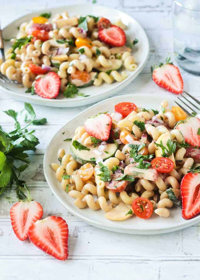 Creamy Balsamic Summer Pasta Salad 