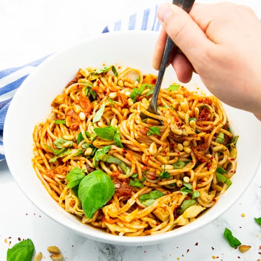 Pesto Pasta Salad - Vegan Heaven