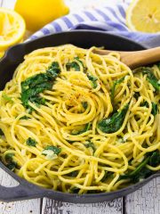 Lemon Spaghetti with Spinach